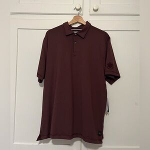 LinkSoul Golf Polo Shirt Crimson Red Size Large NWT Lakeside Golf Club